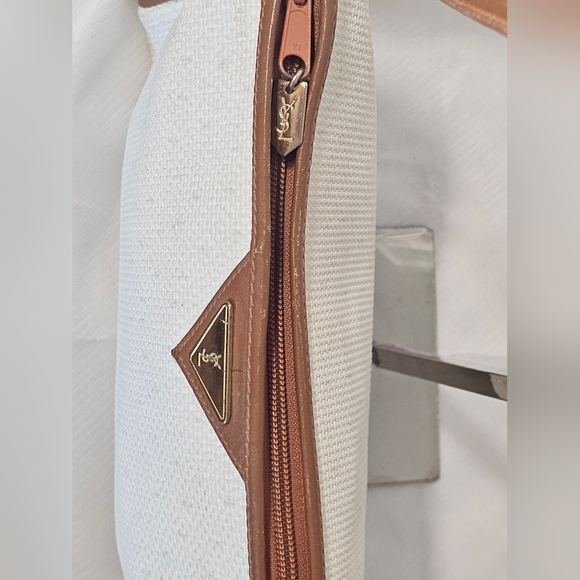 Yves Saint Laurent White and Brown Women's Crossbody Bag - Picture 4 of 12